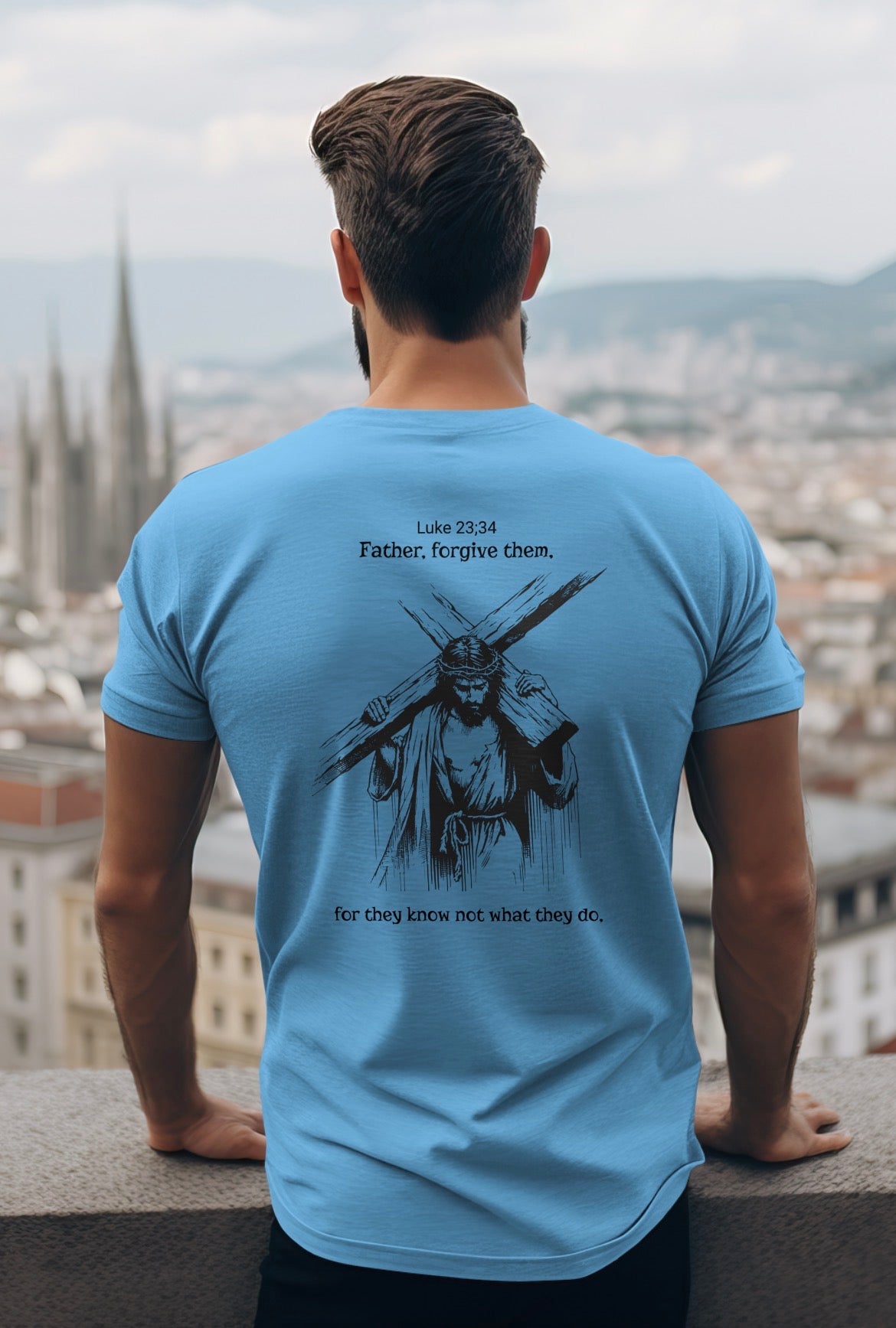 Luke 23;34 - Jesus carrying the cross T-shirt